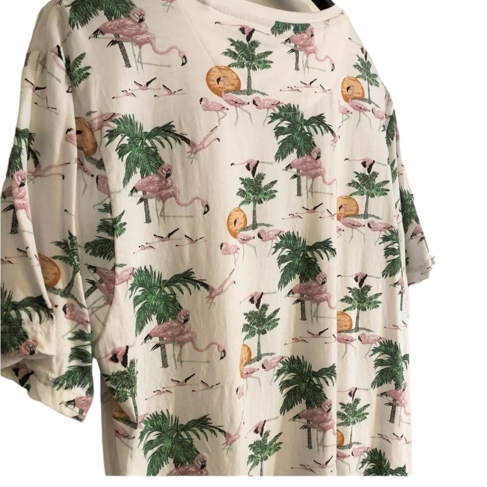 Denim & Flower Ricky‎ Singh Hawaii Flamingo T-Shirt NWOT